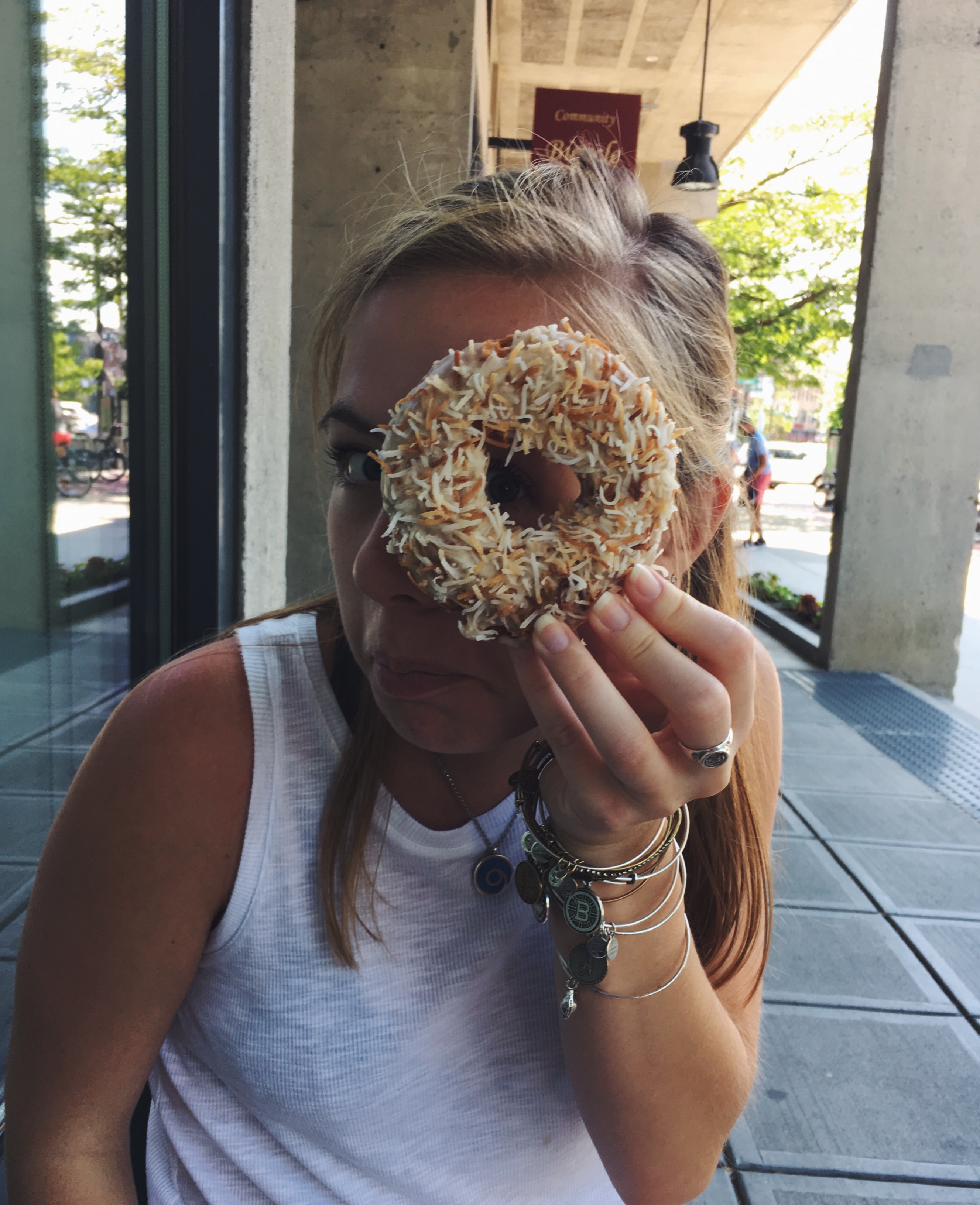 This is me being weird with a donut